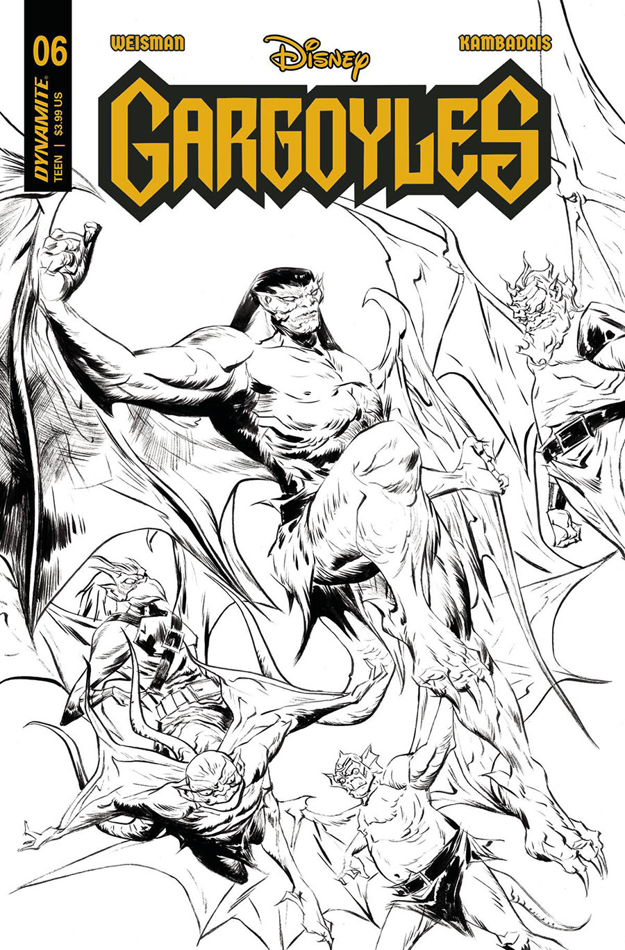 Gargoyles Vol 3 #6 Cover U Incentive Jae Lee Line Art Cover