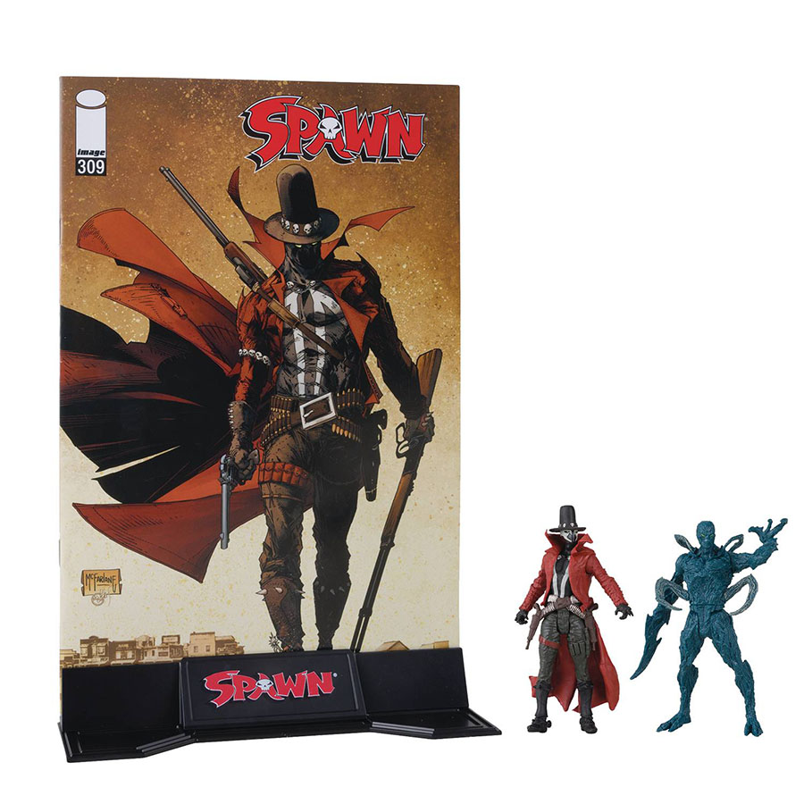 Spawn Page Punchers Wave 1 Gunslinger Spawn & Auger 3-Inch 2-Pack Action Figure With Comic Case