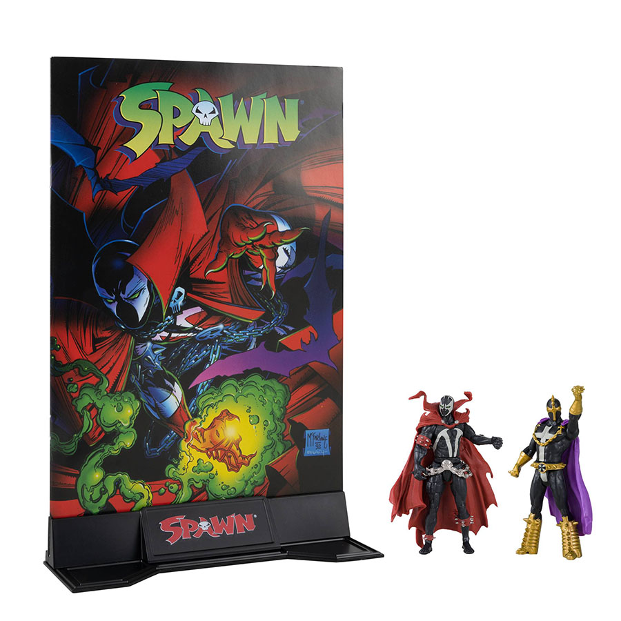 Spawn Page Punchers Wave 1 Spawn & Anti-Spawn 3-Inch 2-Pack Action Figure With Comic Case