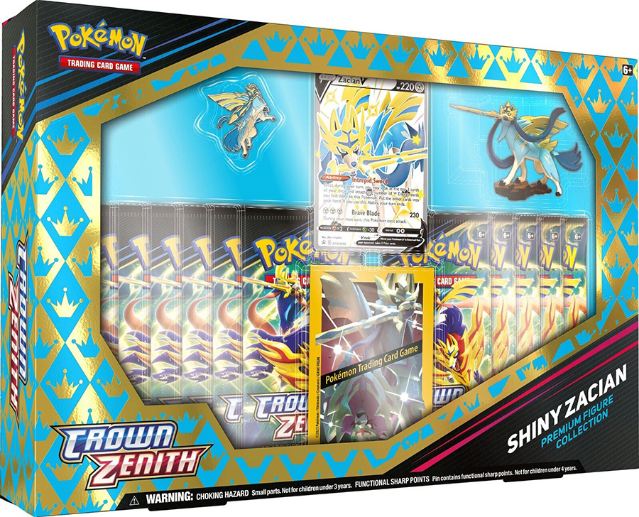Pokemon Crown Zenith Shiny Zacian / Zamazenta Premium Figure Collection (Filled Randomly)