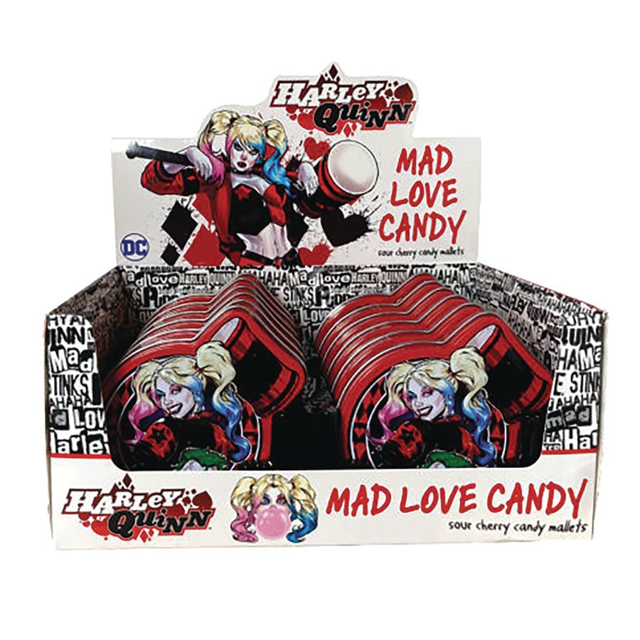 DC Harley Quinn Mad Love Candy Tin Display
