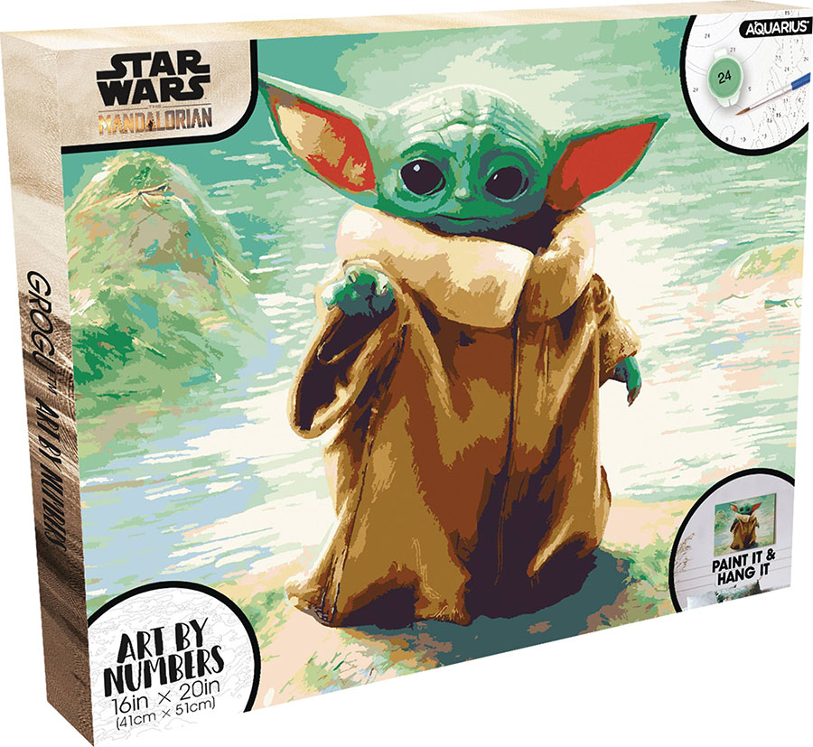 Star Wars The Mandalorian Grogu Art By Numbers Painting Kit