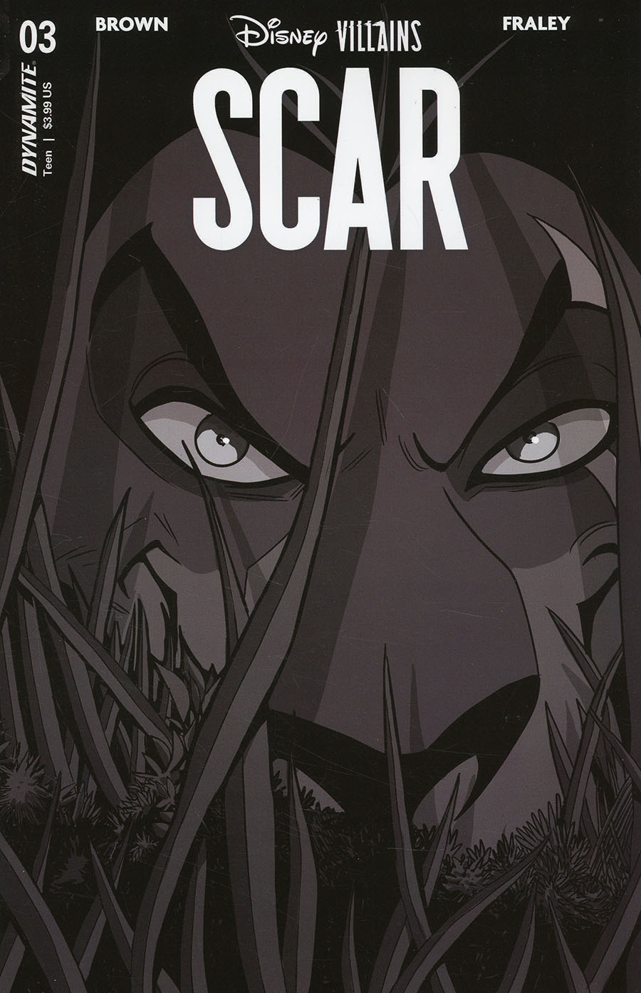 Disney Villains Scar #3 Cover S Incentive Drew Moss Black & White Cover