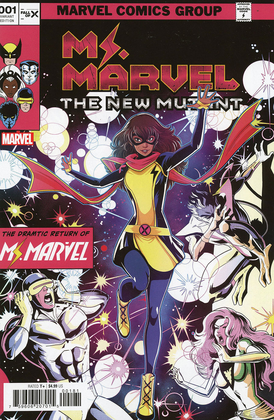 Ms Marvel The New Mutant #1 Cover H Variant Luciano Vecchio Team Homage Cover