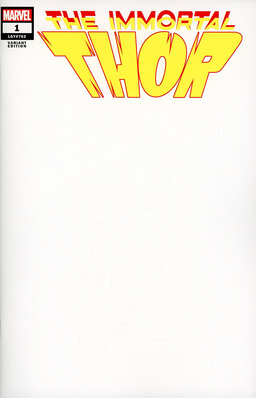 Immortal Thor #1 Cover F Variant Blank Cover (G.O.D.S. Tie-In)