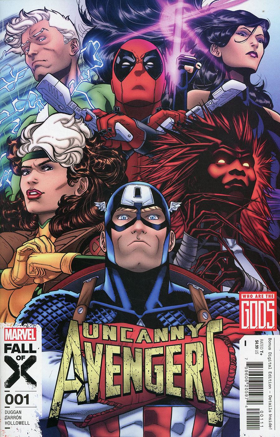 Uncanny Avengers Vol 4 #1 Cover A Regular Javier Garron Cover (Fall Of X Tie-In)(G.O.D.S. Tie-In)