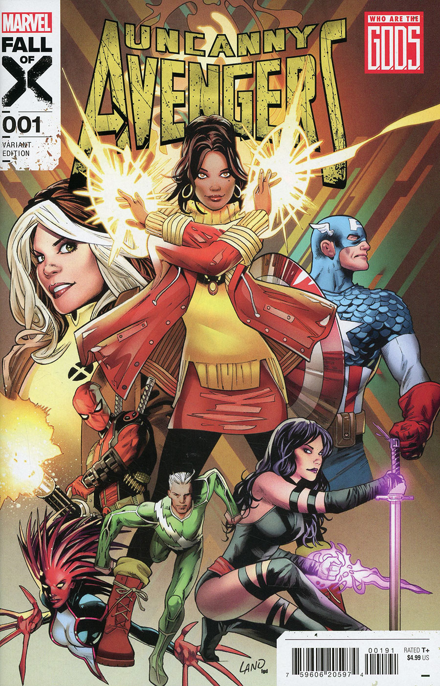 Uncanny Avengers Vol 4 #1 Cover F Variant Greg Land G.O.D.S. Cover (Fall Of X Tie-In)(G.O.D.S. Tie-In)