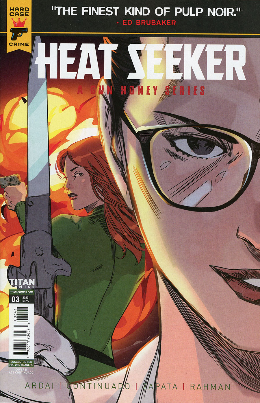 Hard Case Crime Heat Seeker A Gun Honey Series #3 Cover D Variant Ace Continuado Cover