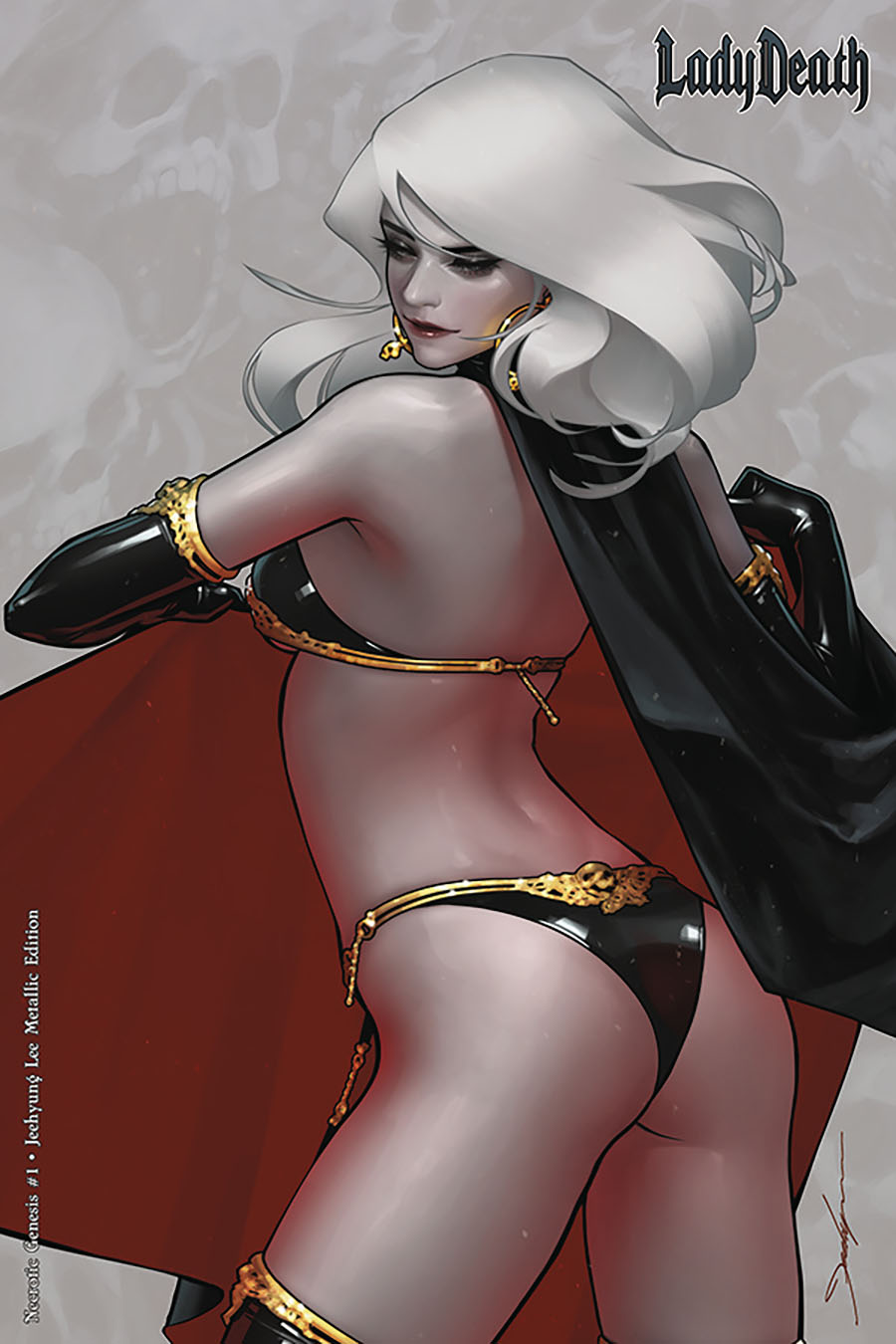 Lady Death Necrotic Genesis #1 Cover J Jeehyung Lee Metallic Cover