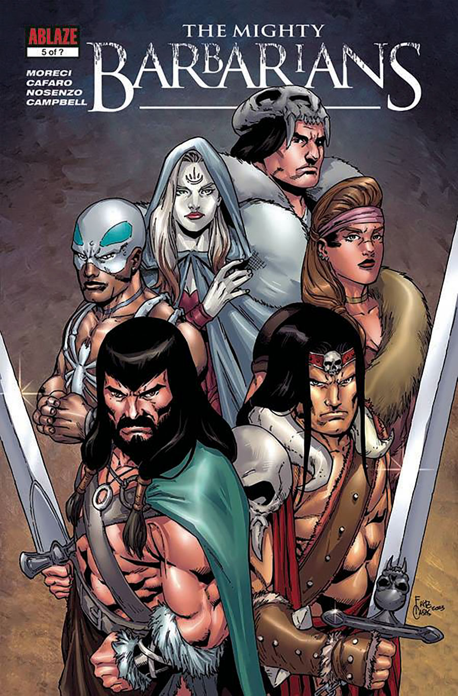 Mighty Barbarians #5 Cover D Variant Fritz Casas New Avengers Illuminati 1 Parody Cover