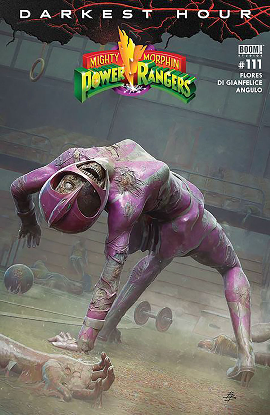 Mighty Morphin Power Rangers (BOOM Studios) #111 Cover B Variant Bjorn Barends Dark Grid Cover