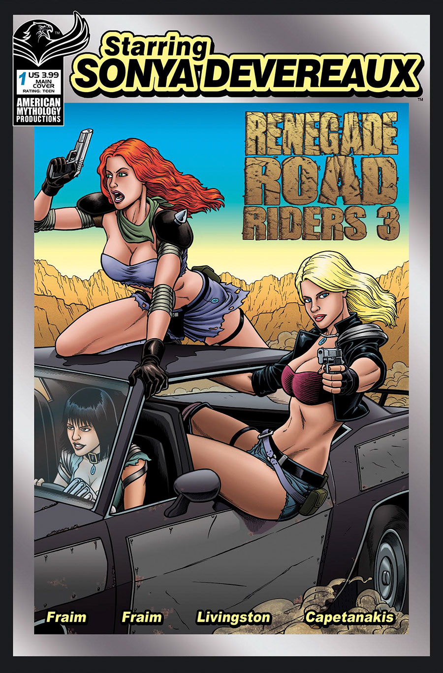 Starring Sonya Devereaux Renegade Road Riders 3 #1 Cover A Regular Brendon Fraim & Brian Fraim Cover