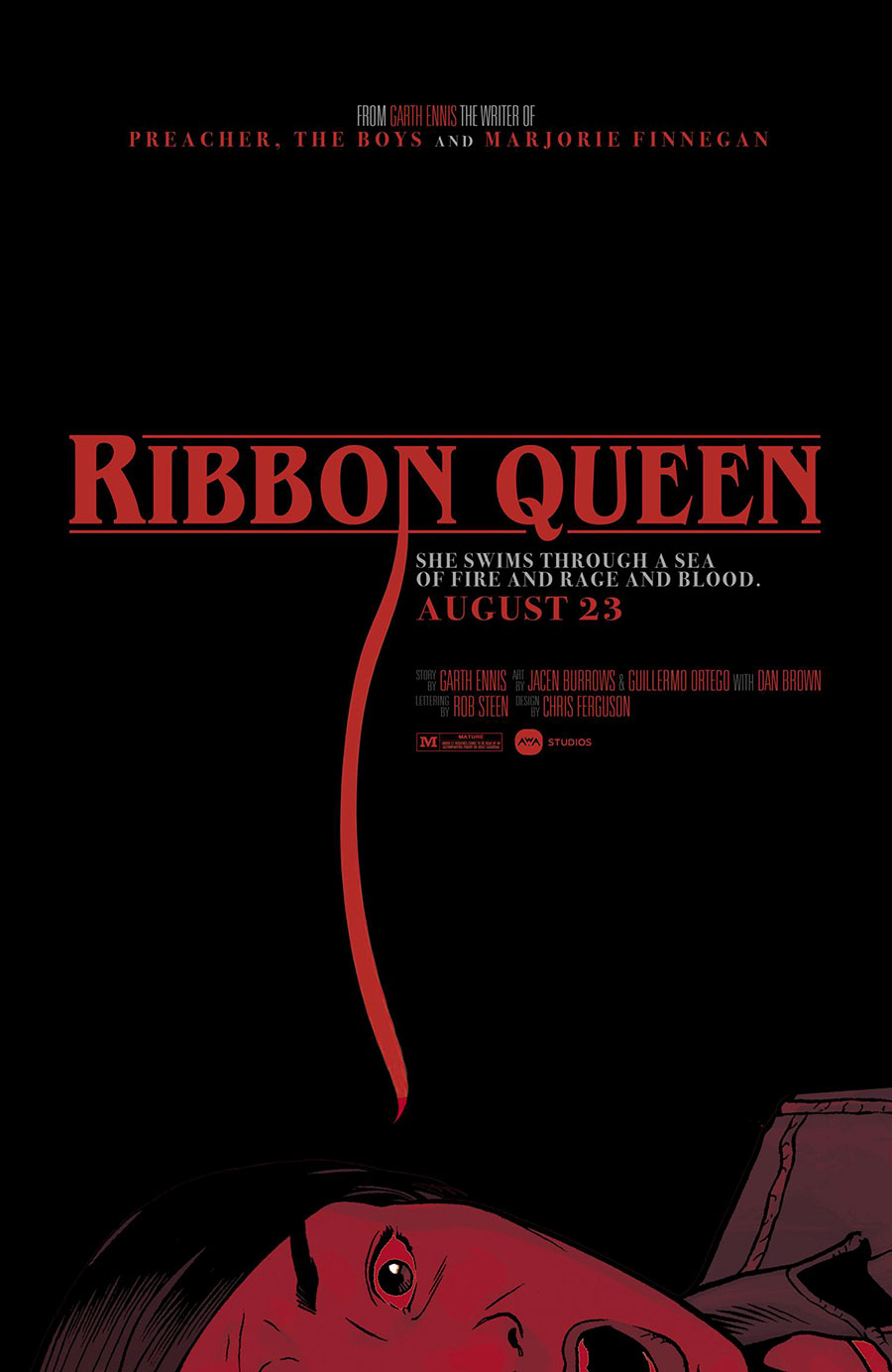 Ribbon Queen #2 Cover C Variant Chris Ferguson & Jacen Burrows Horror Homage Cover