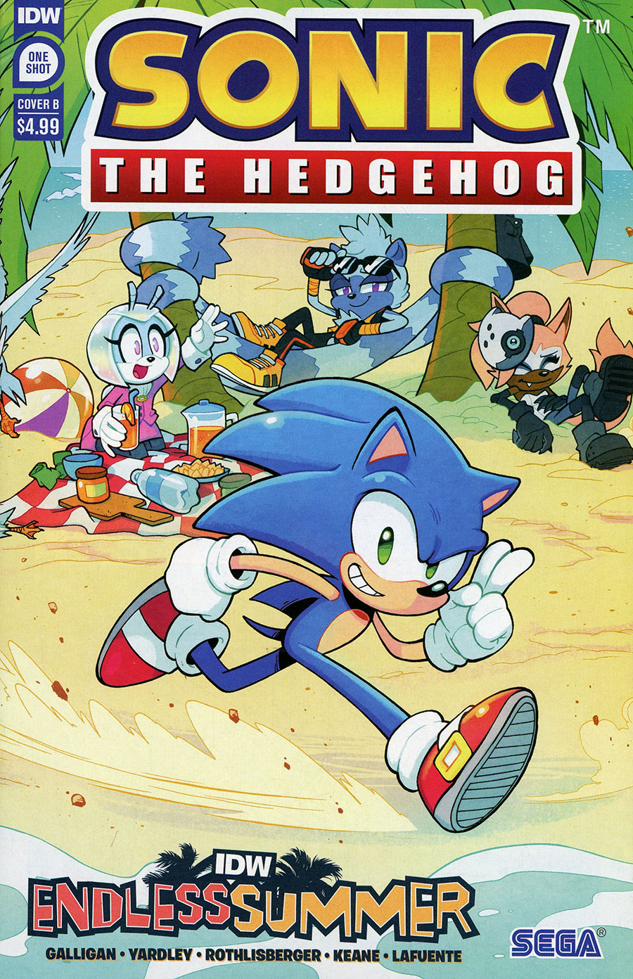IDW Endless Summer Sonic The Hedgehog #1 (One Shot) Cover B Variant Jack Lawrence Cover