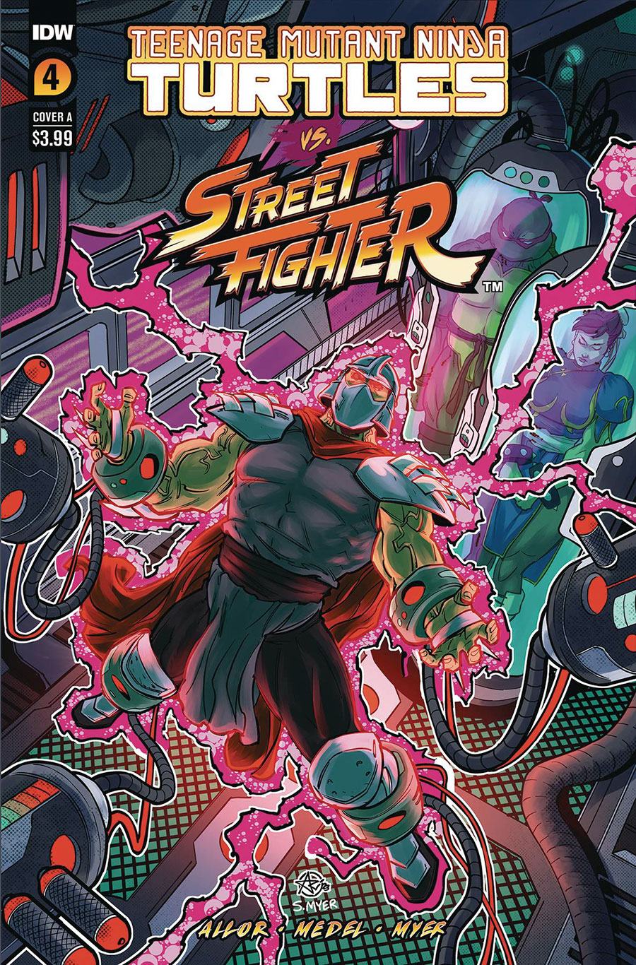 Teenage Mutant Ninja Turtles vs Street Fighter #4 Cover A Regular Ariel Medel Cover