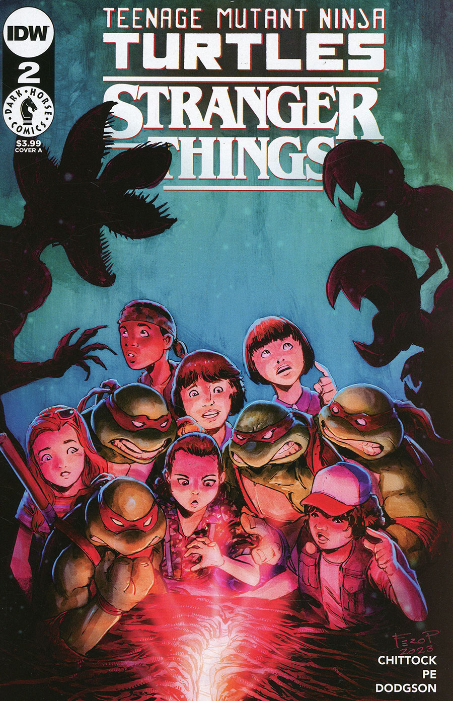 Teenage Mutant Ninja Turtles x Stranger Things #2 Cover A Regular Fero Pe Cover