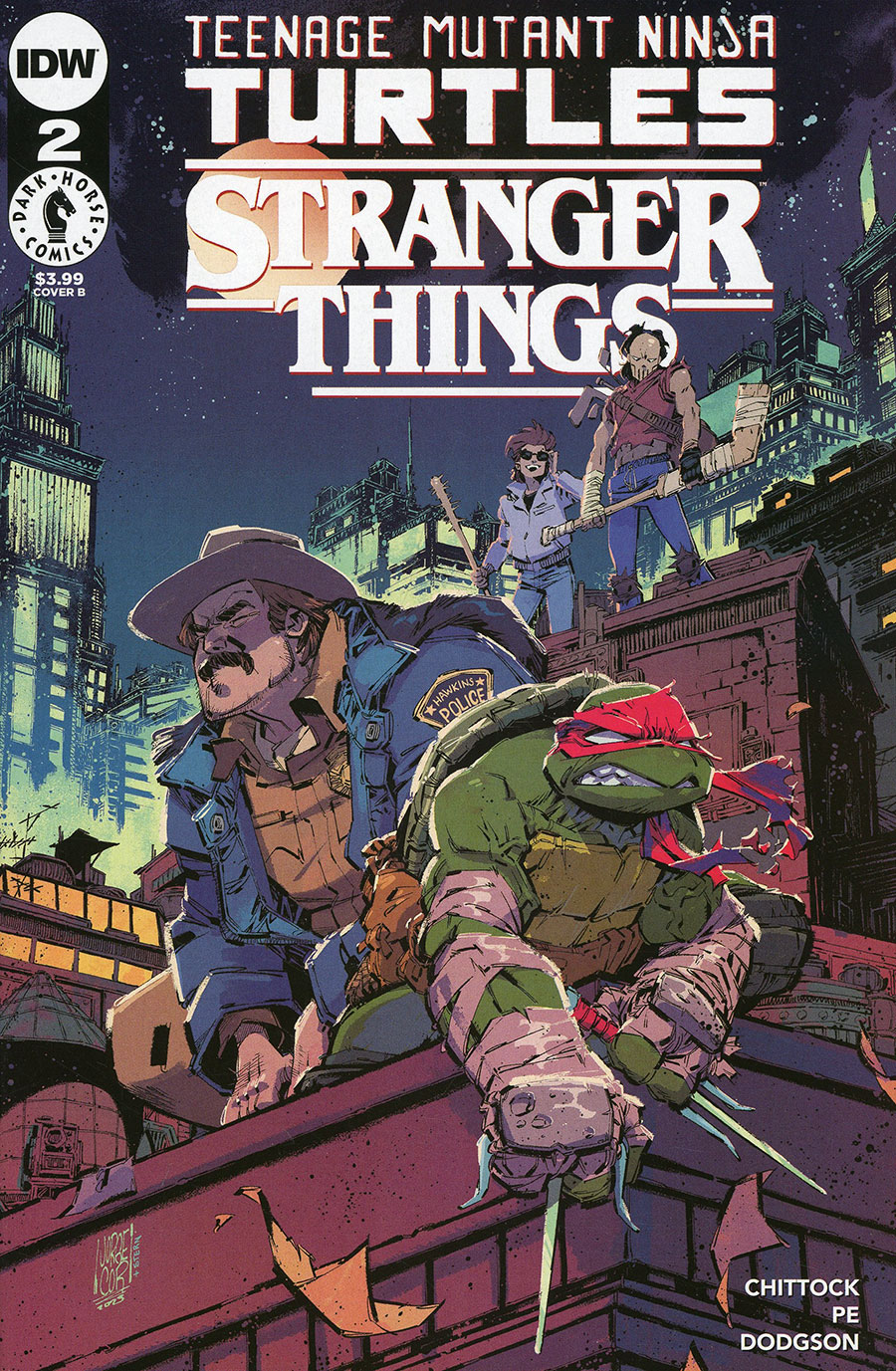 Teenage Mutant Ninja Turtles x Stranger Things #2 Cover B Variant Jorge Corona Cover