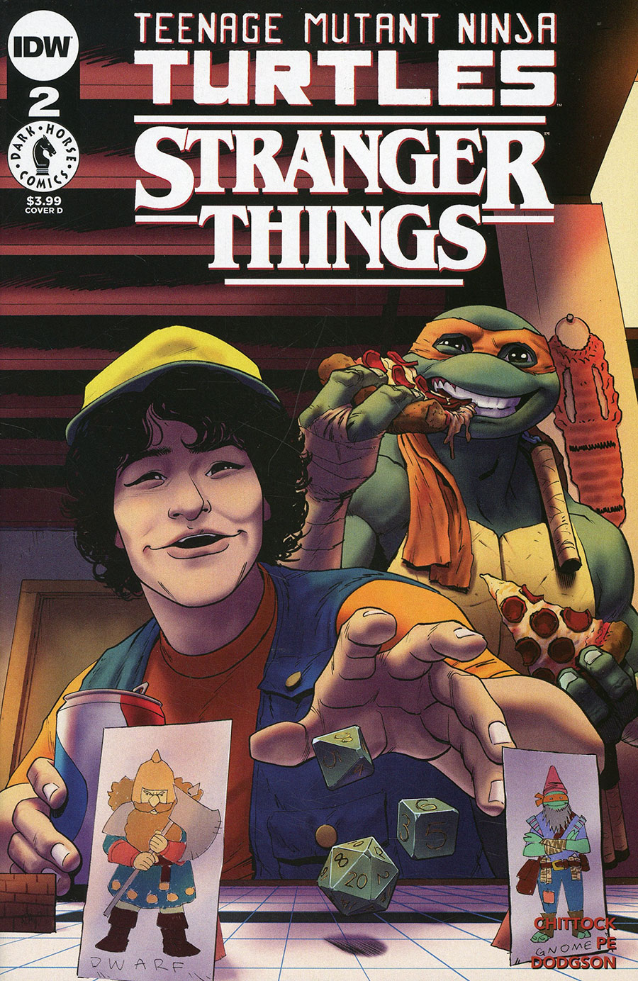 Teenage Mutant Ninja Turtles x Stranger Things #2 Cover D Variant Adam Gorham Cover