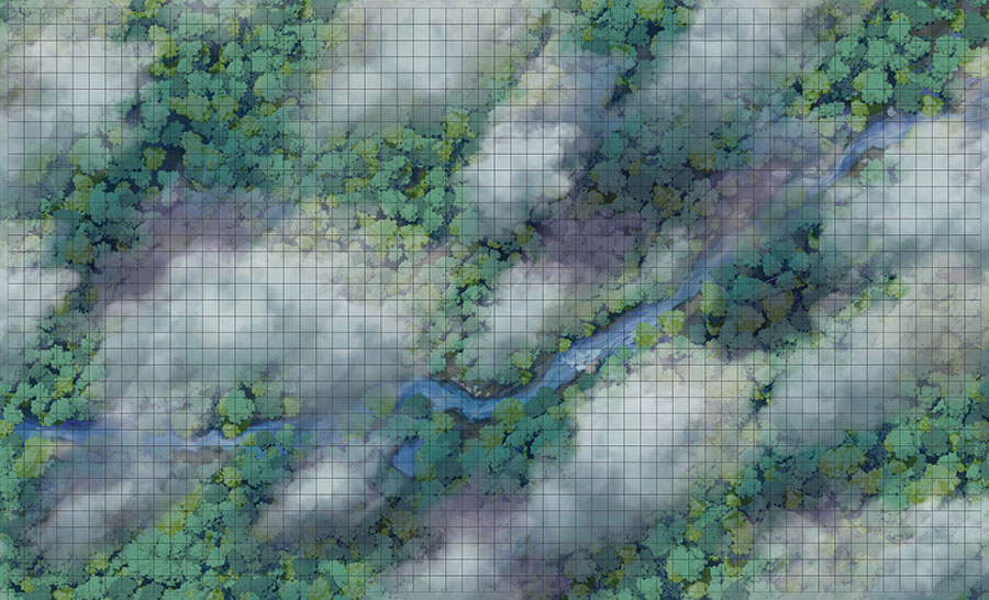 Dungeons & Dragons Icons Of The Realms Battle Mat - Sky