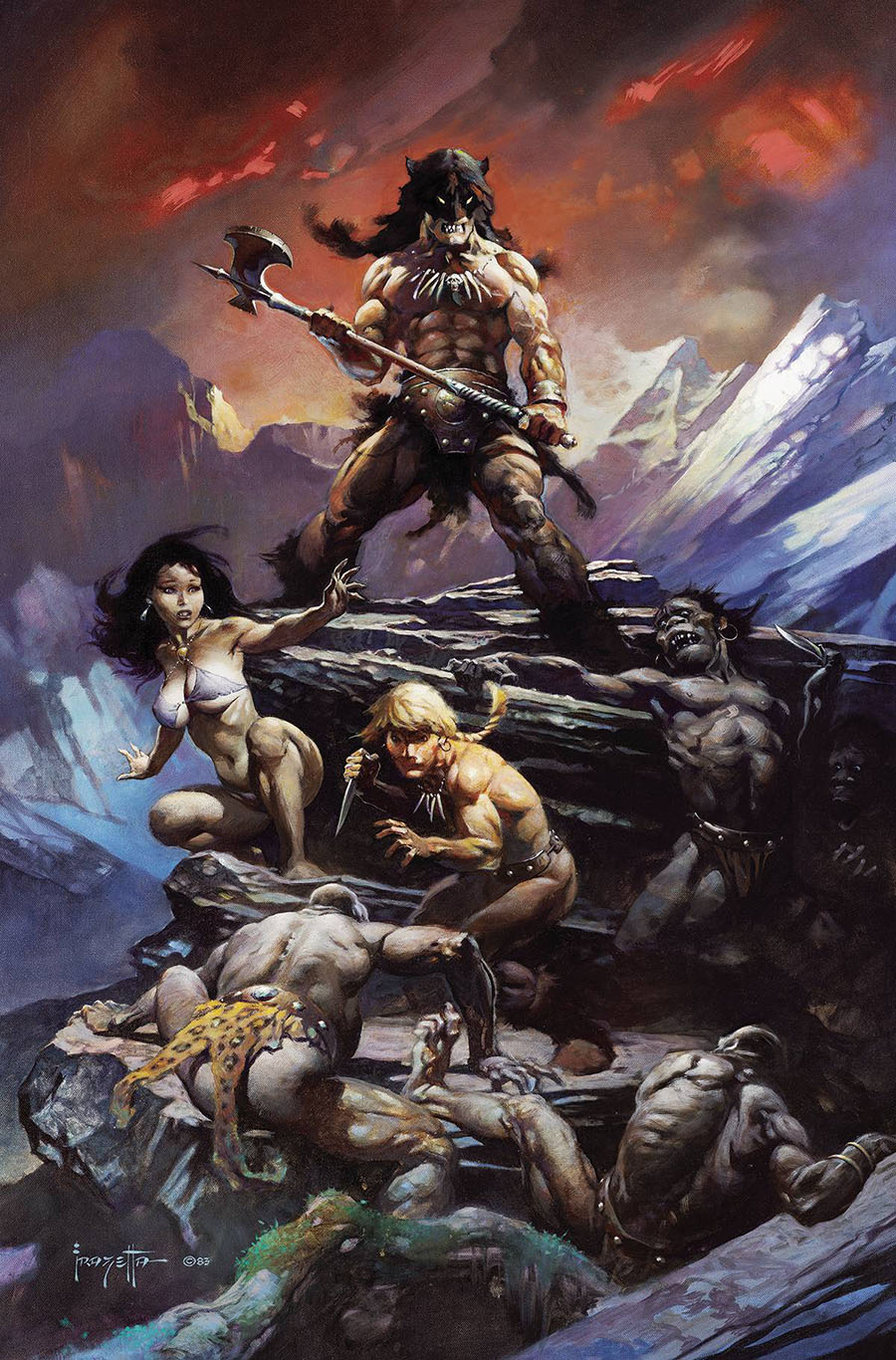 Fire And Ice #1 Cover R Incentive Frank Frazetta Movie Poster Art Virgin Cover