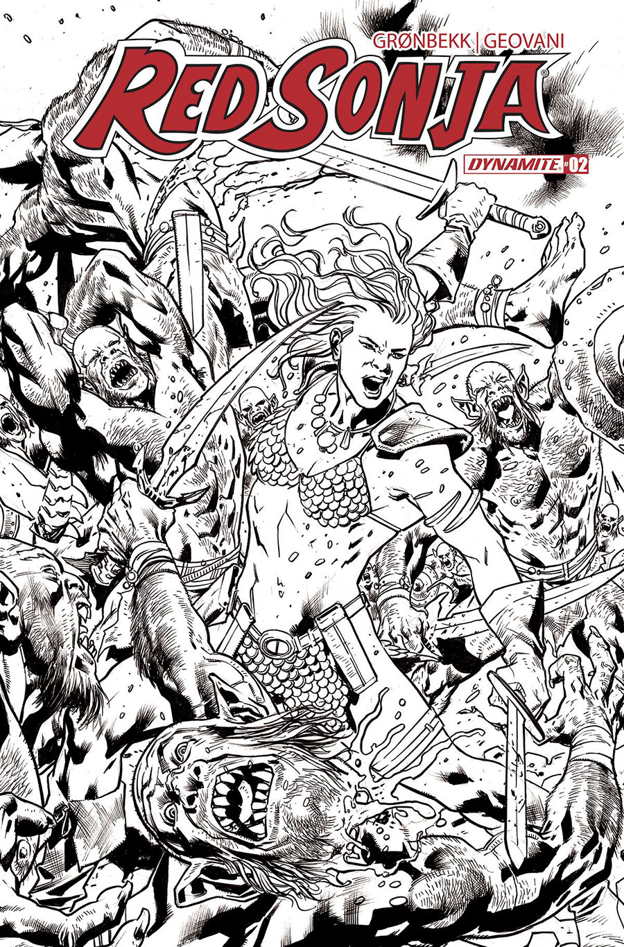 Red Sonja Vol 10 #2 Cover K Incentive Bryan Hitch Line Art Cover