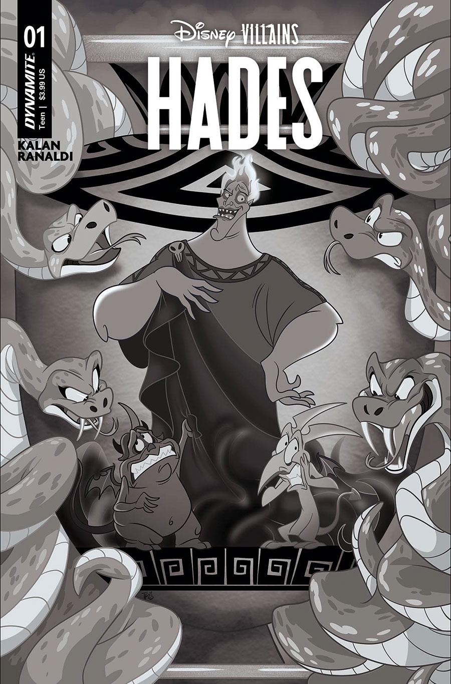 Disney Villains Hades #1 Cover J Incentive Trish Forstner Line Art Cover