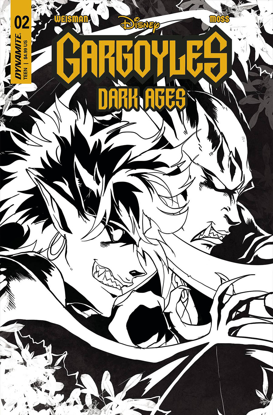 Gargoyles Dark Ages #2 Cover L Incentive Kenya Danino Line Art Cover