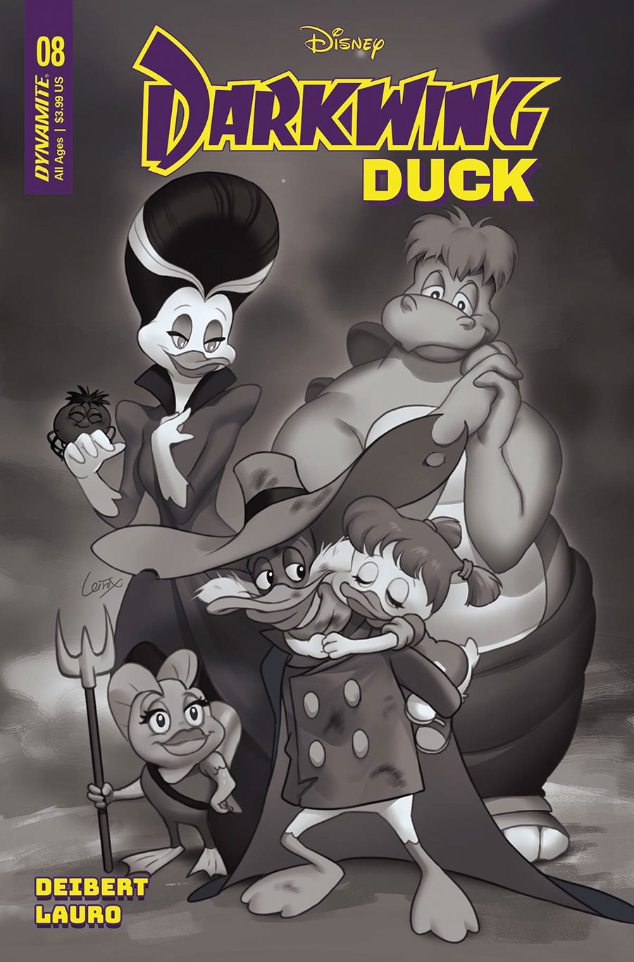 Darkwing Duck Vol 3 #8 Cover G Incentive Lesley Leirix Li Black & White Cover