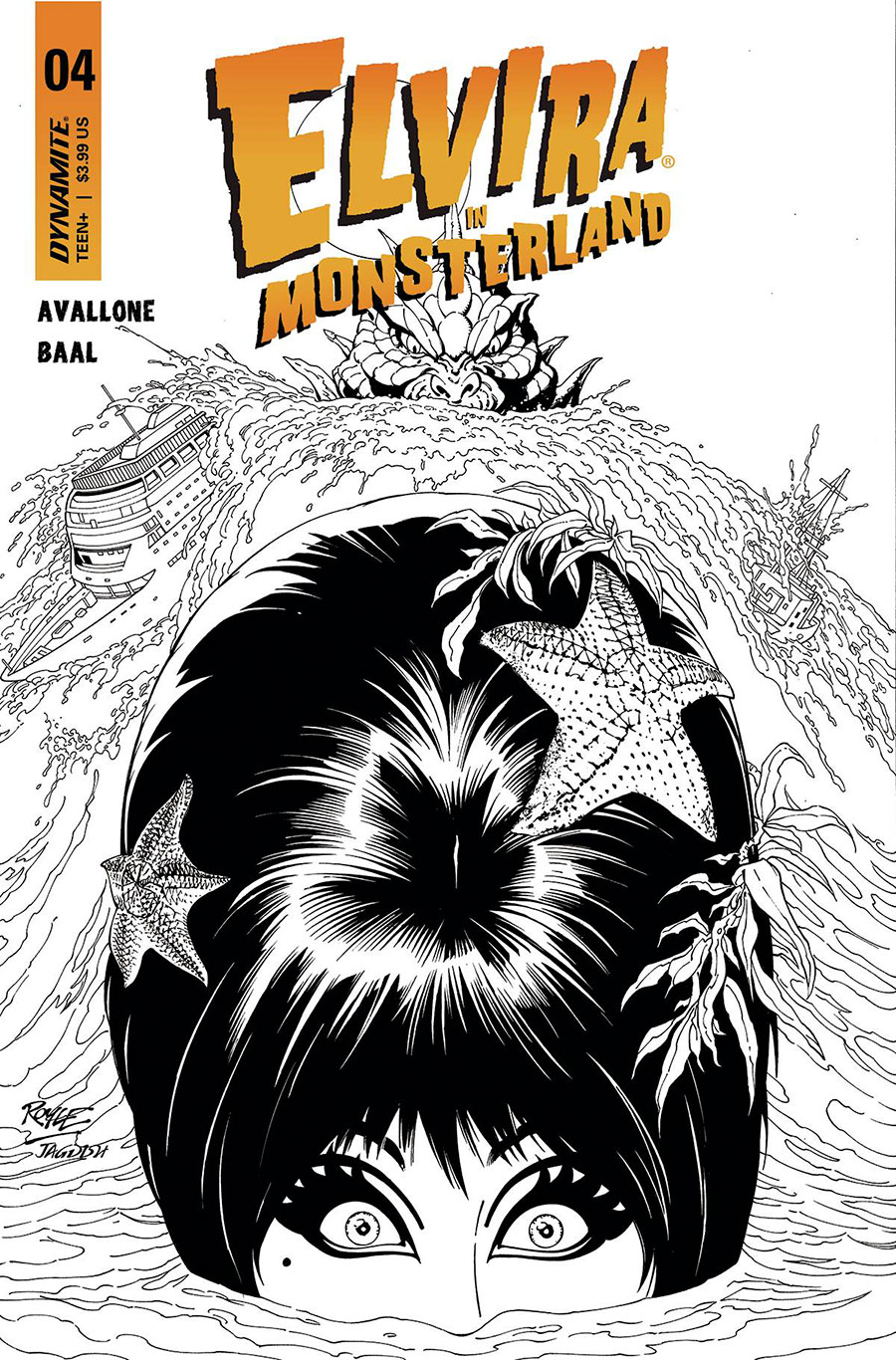 Elvira In Monsterland #4 Cover F Incentive John Royle Black & White Cover