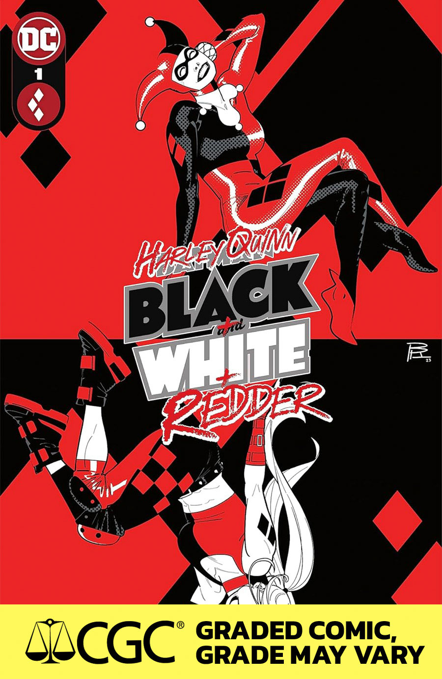 Harley Quinn Black White Redder #1 Cover F DF CGC Graded 9.6 Or Higher