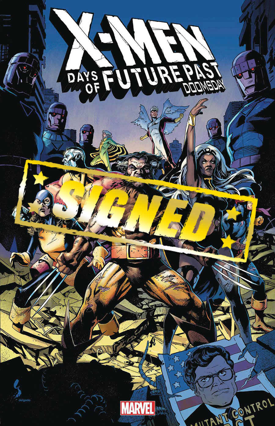 X-Men Days Of Future Past Doomsday #1 Cover G DF Signed By Marc Guggenheim