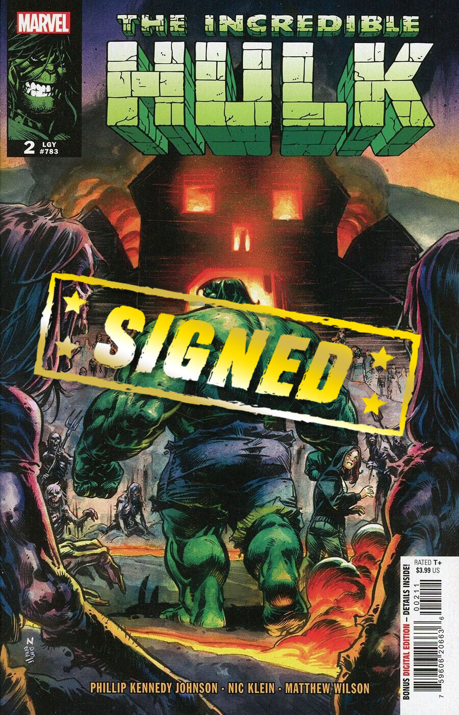 Incredible Hulk Vol 5 #2 Cover G DF Signed By Phillip Kennedy Johnson