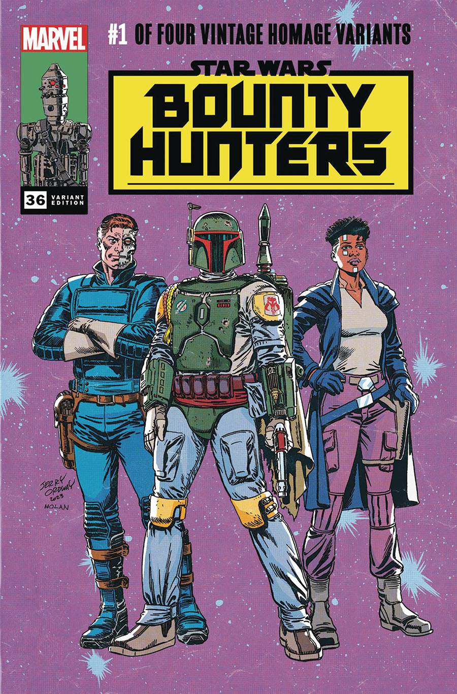 Star Wars Bounty Hunters #36 Cover E DF Star Wars 42 Homage Variant Cover Silver Signature Series Signed By Jerry Ordway