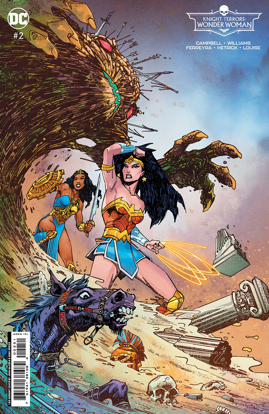 Knight Terrors Wonder Woman #2 Cover E Incentive John McCrea Card Stock Variant Cover