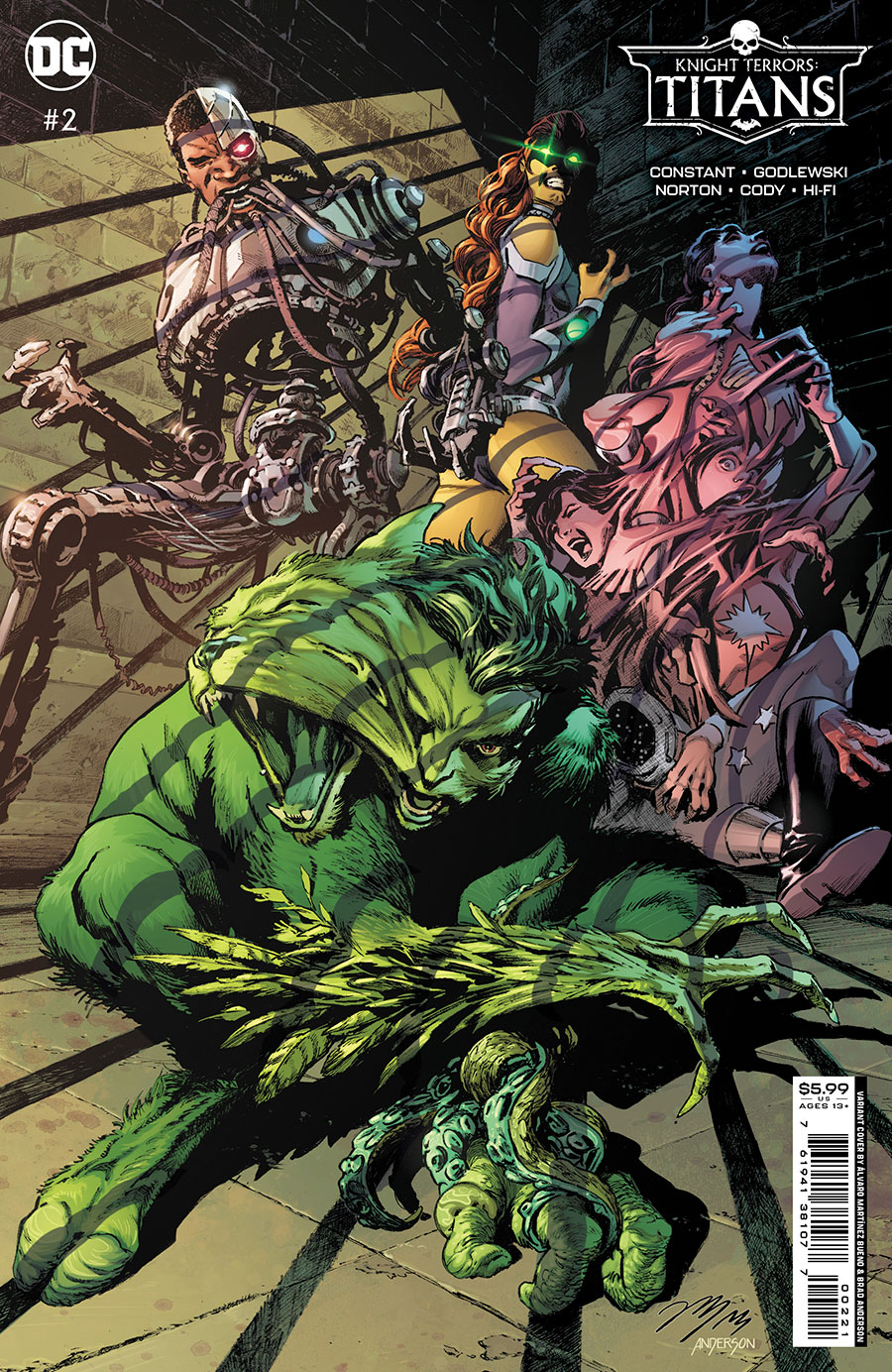 Knight Terrors Titans #2 Cover B Variant Alvaro Martinez Bueno Card Stock Cover