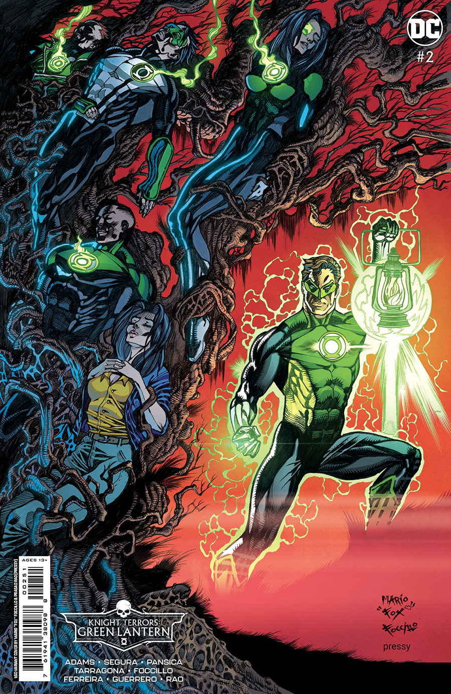 Knight Terrors Green Lantern #2 Cover E Incentive Mario Fox Foccillo Card Stock Variant Cover