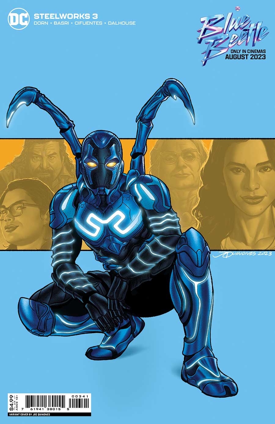 Steelworks #3 Cover C Variant Joe Quinones Blue Beetle Movie Card Stock Cover