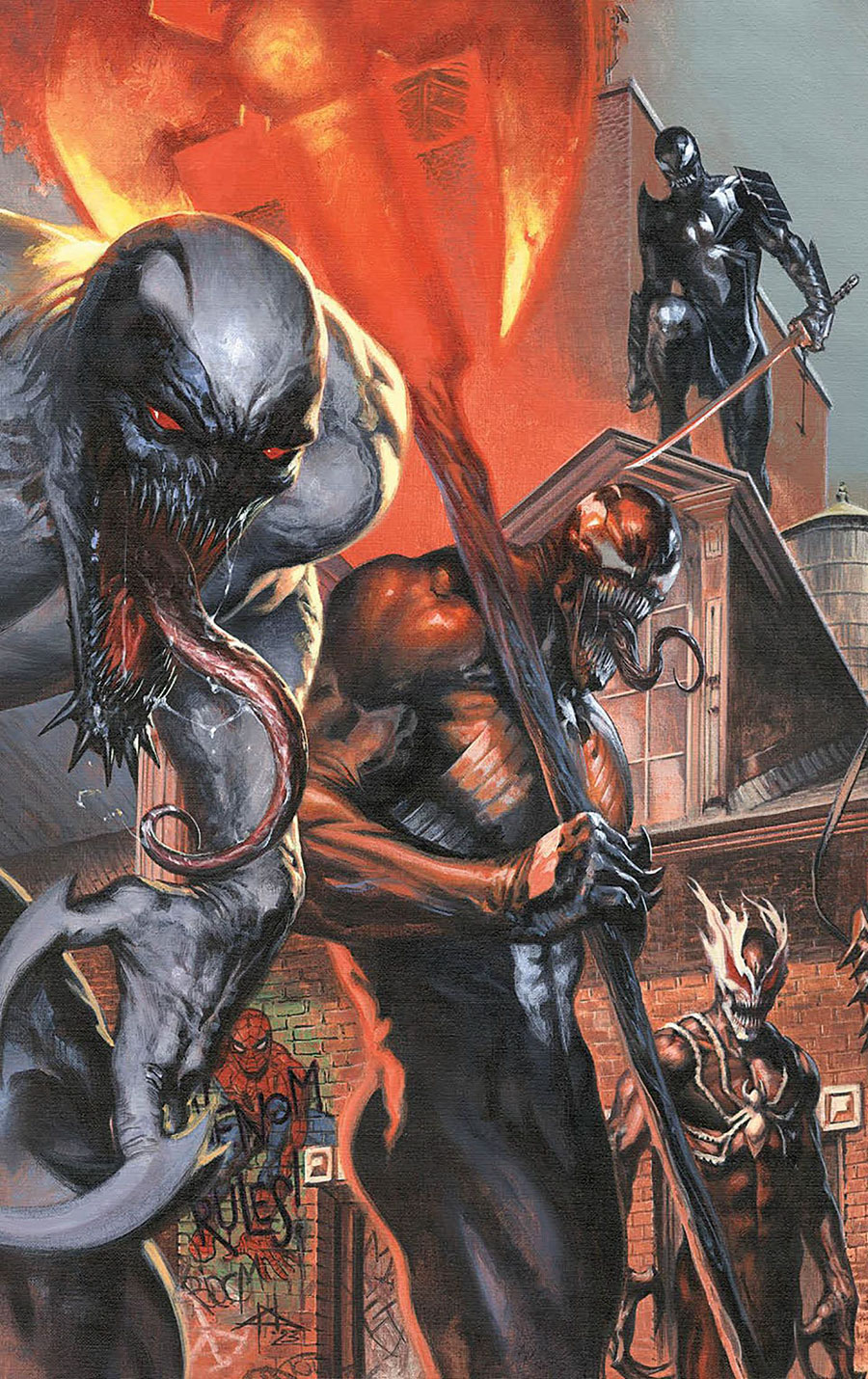 Death Of The Venomverse #3 Cover H Incentive Gabriele Dell Otto Connecting Virgin Variant Cover