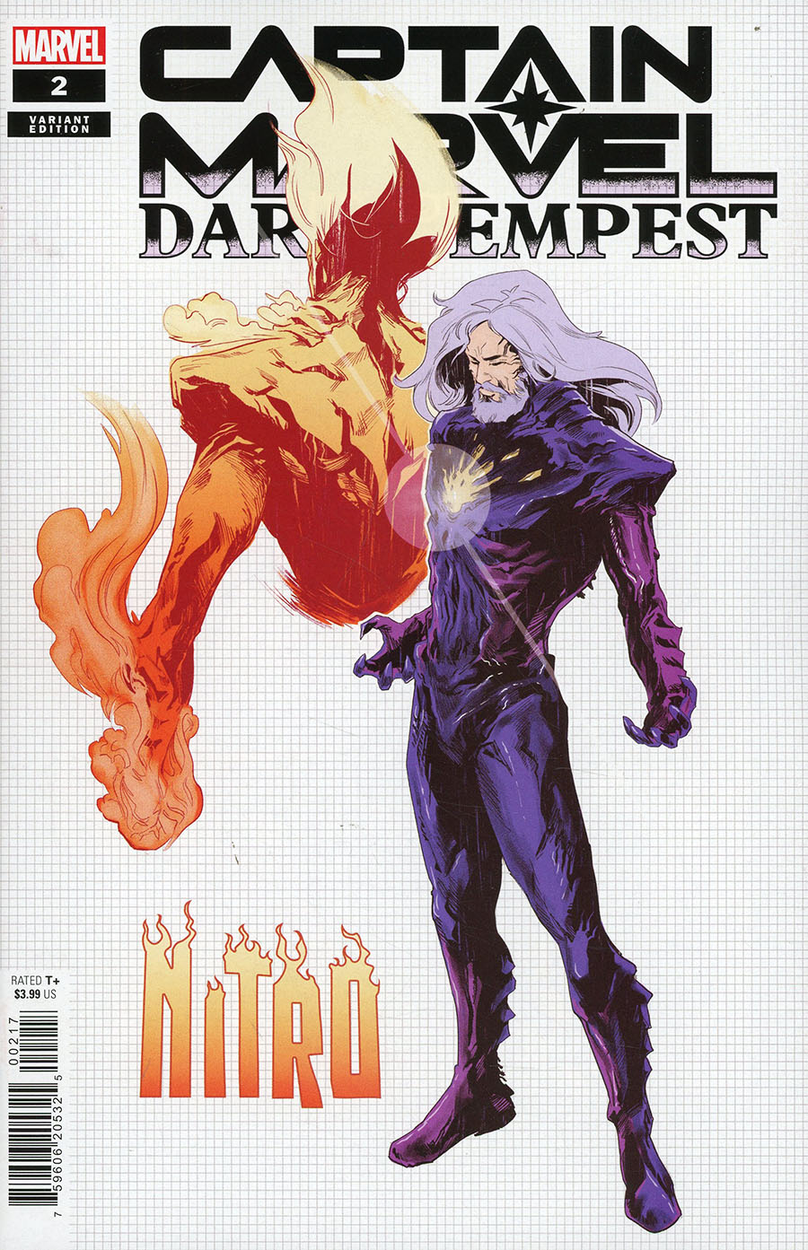 Captain Marvel Dark Tempest #2 Cover F Incentive Paolo Villanelli Design Variant Cover