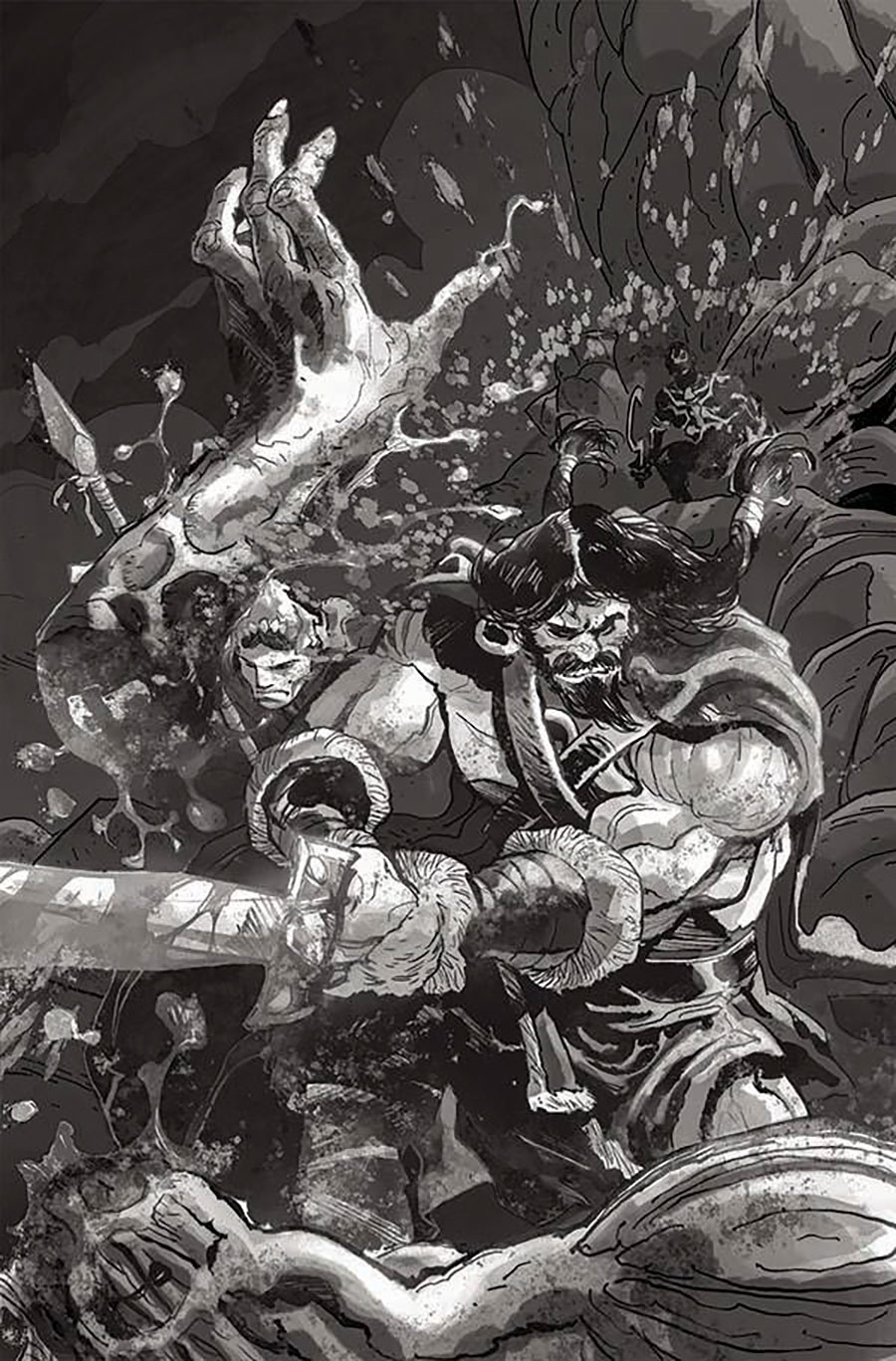 Mighty Barbarians #5 Cover G Incentive Emanuele Gizzi Black & White Cover