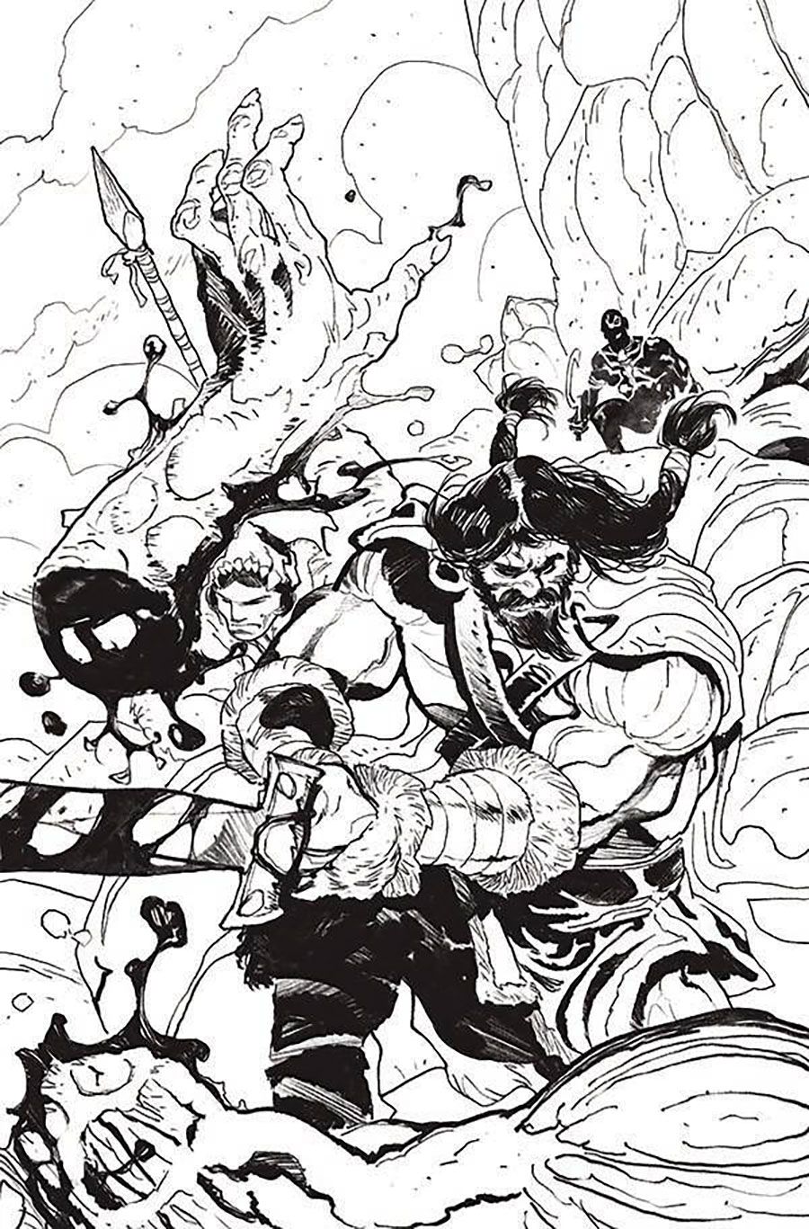 Mighty Barbarians #5 Cover H Incentive Emanuele Gizzi Line Art Cover