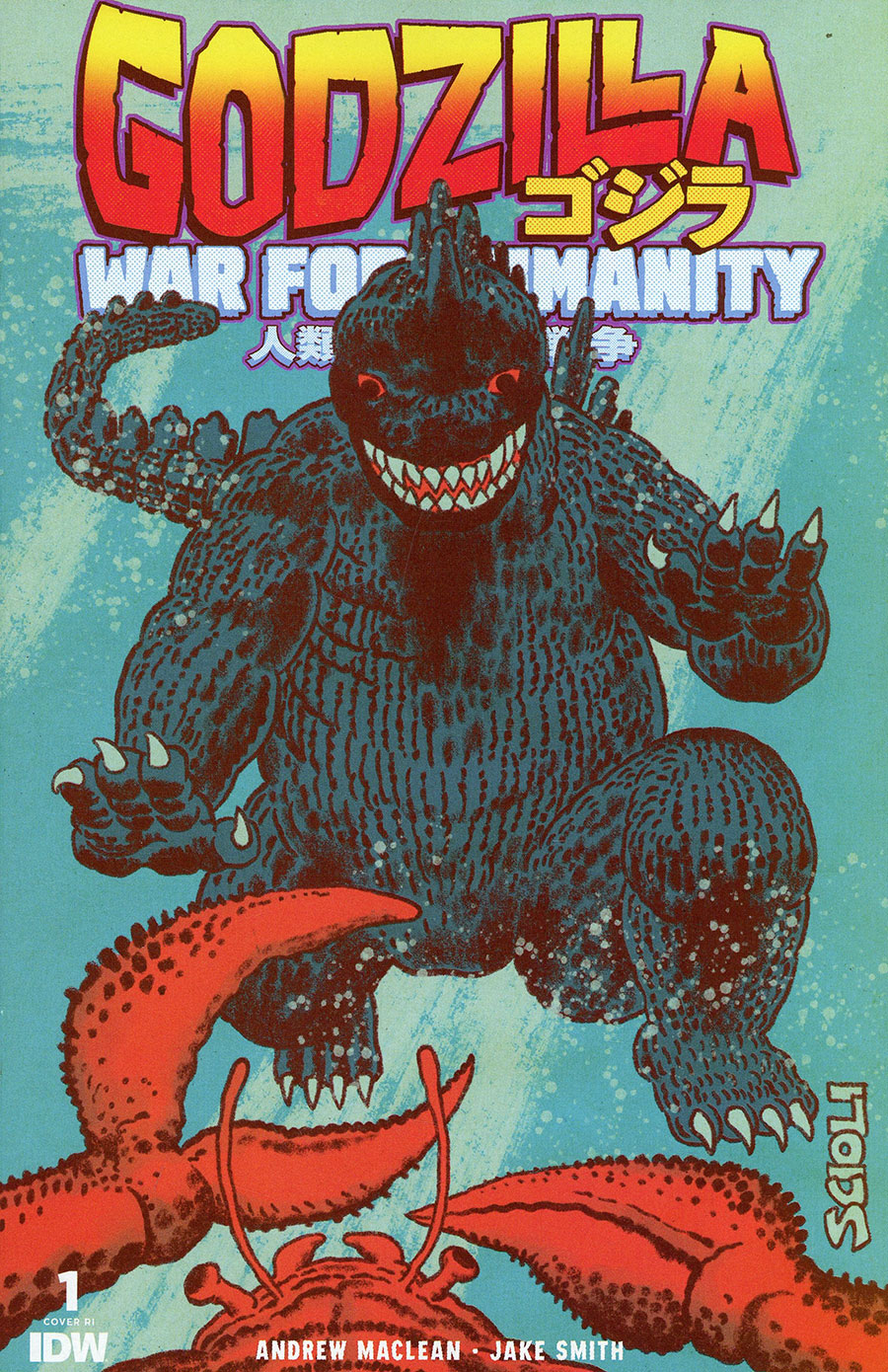 Godzilla War For Humanity #1 Cover D Incentive Tom Scioli Variant Cover
