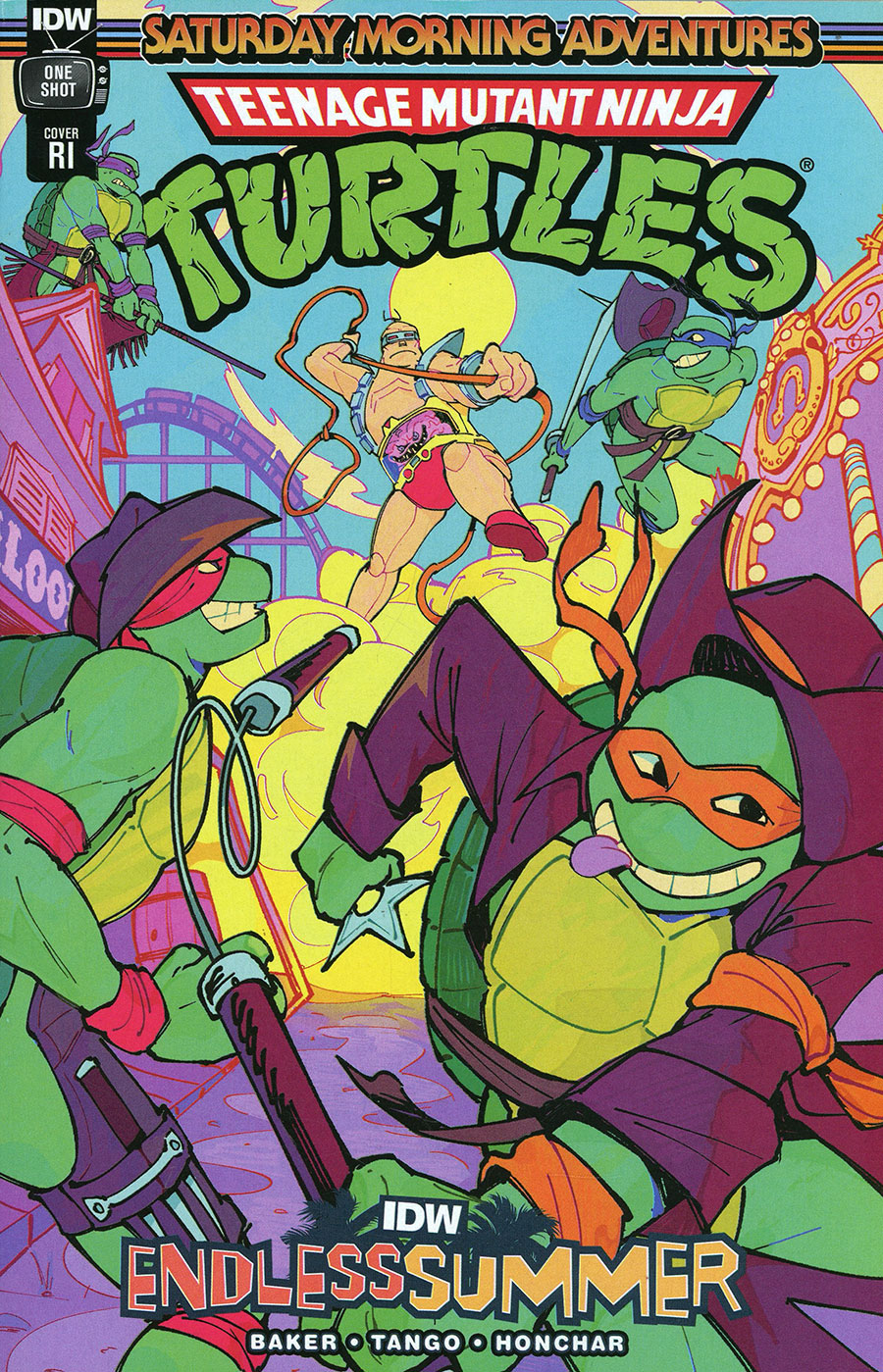 IDW Endless Summer Teenage Mutant Ninja Turtles Saturday Morning Adventures #1 (One Shot) Cover D Incentive Roxy Flores Variant Cover