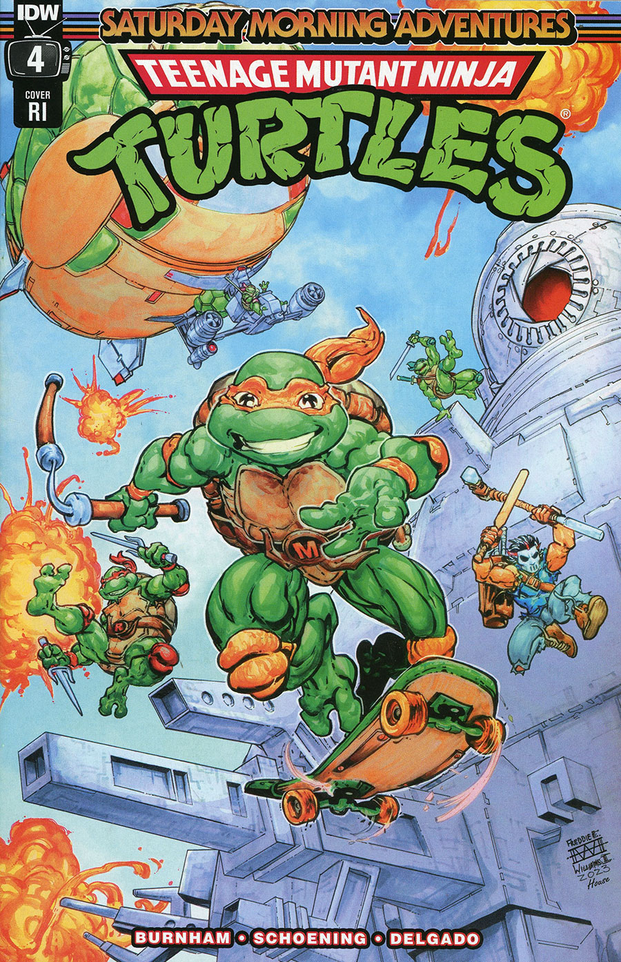 Teenage Mutant Ninja Turtles Saturday Morning Adventures Continued #4 Cover D Incentive Freddie E Williams II Variant Cover