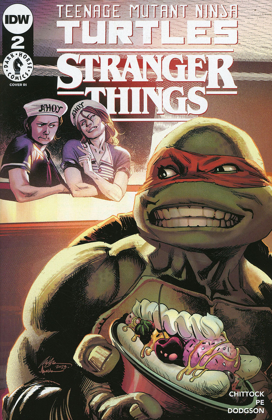Teenage Mutant Ninja Turtles x Stranger Things #2 Cover F Incentive Alberto Albuquerque Variant Cover