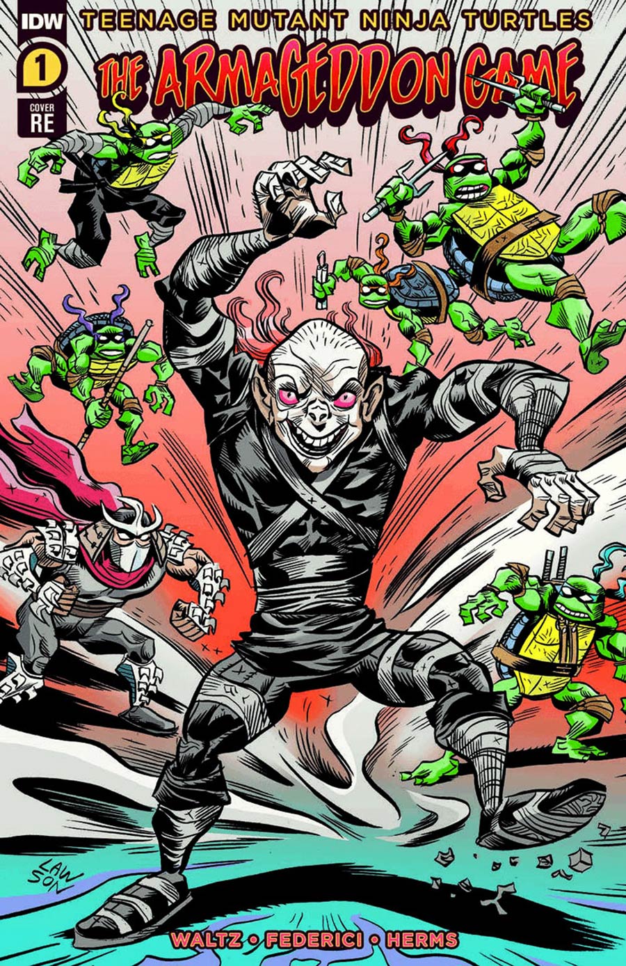 Teenage Mutant Ninja Turtles Armageddon Game #1 Cover D Jim Lawson Jetpack Exclusive Variant Cover