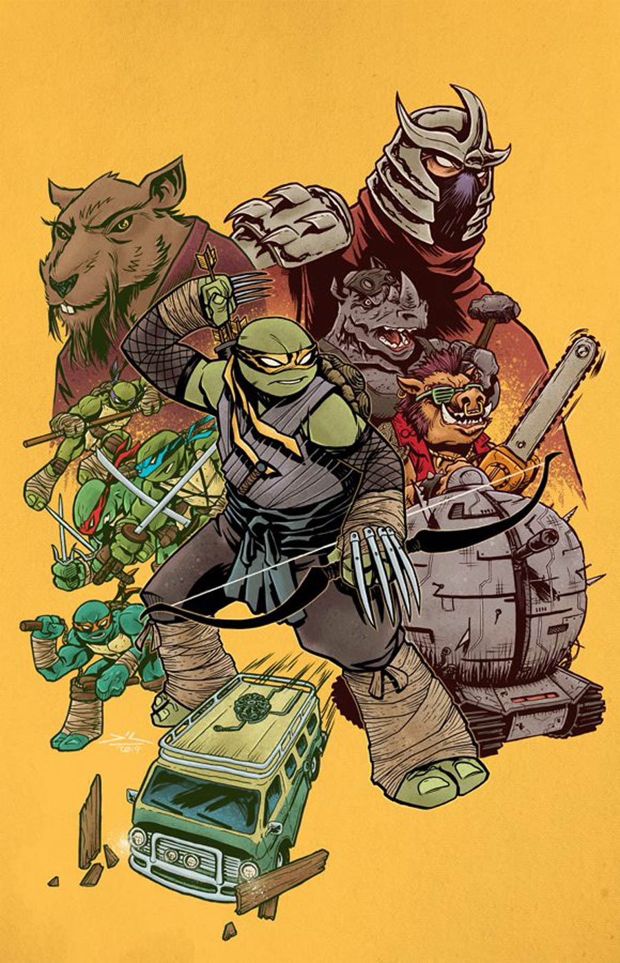 Teenage Mutant Ninja Turtles Vol 5 #100 Cover J Rich Woodall Jetpack Exclusive Variant Cover