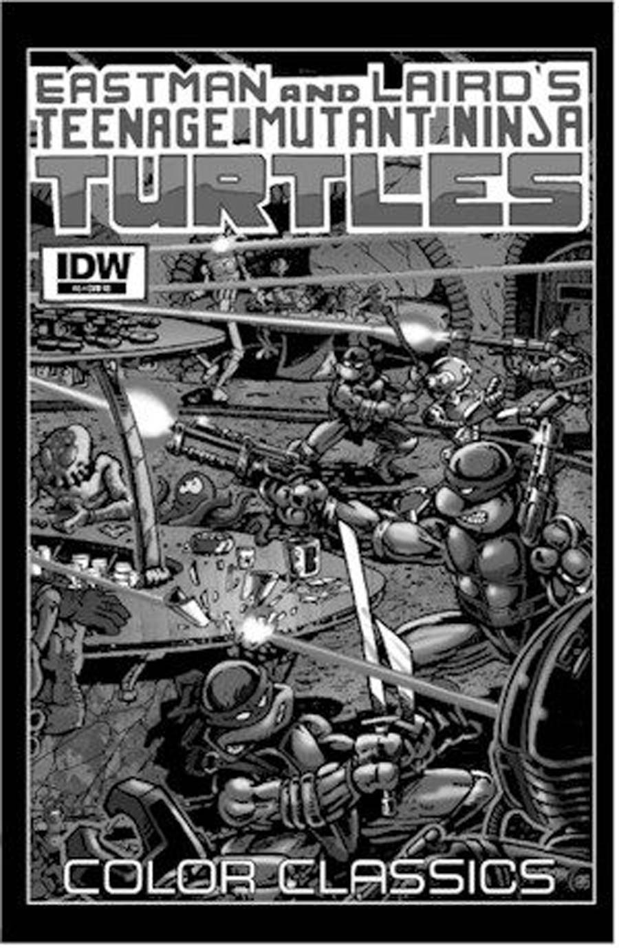 Teenage Mutant Ninja Turtles Color Classics #5 Cover B Black And White Variant Cover