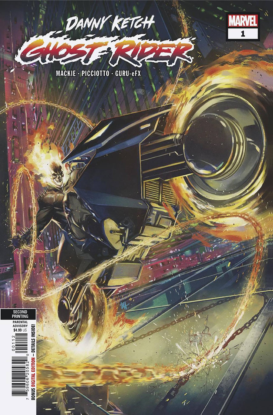 Danny Ketch Ghost Rider #1 Cover F 2nd Ptg Ben Harvey Variant Cover