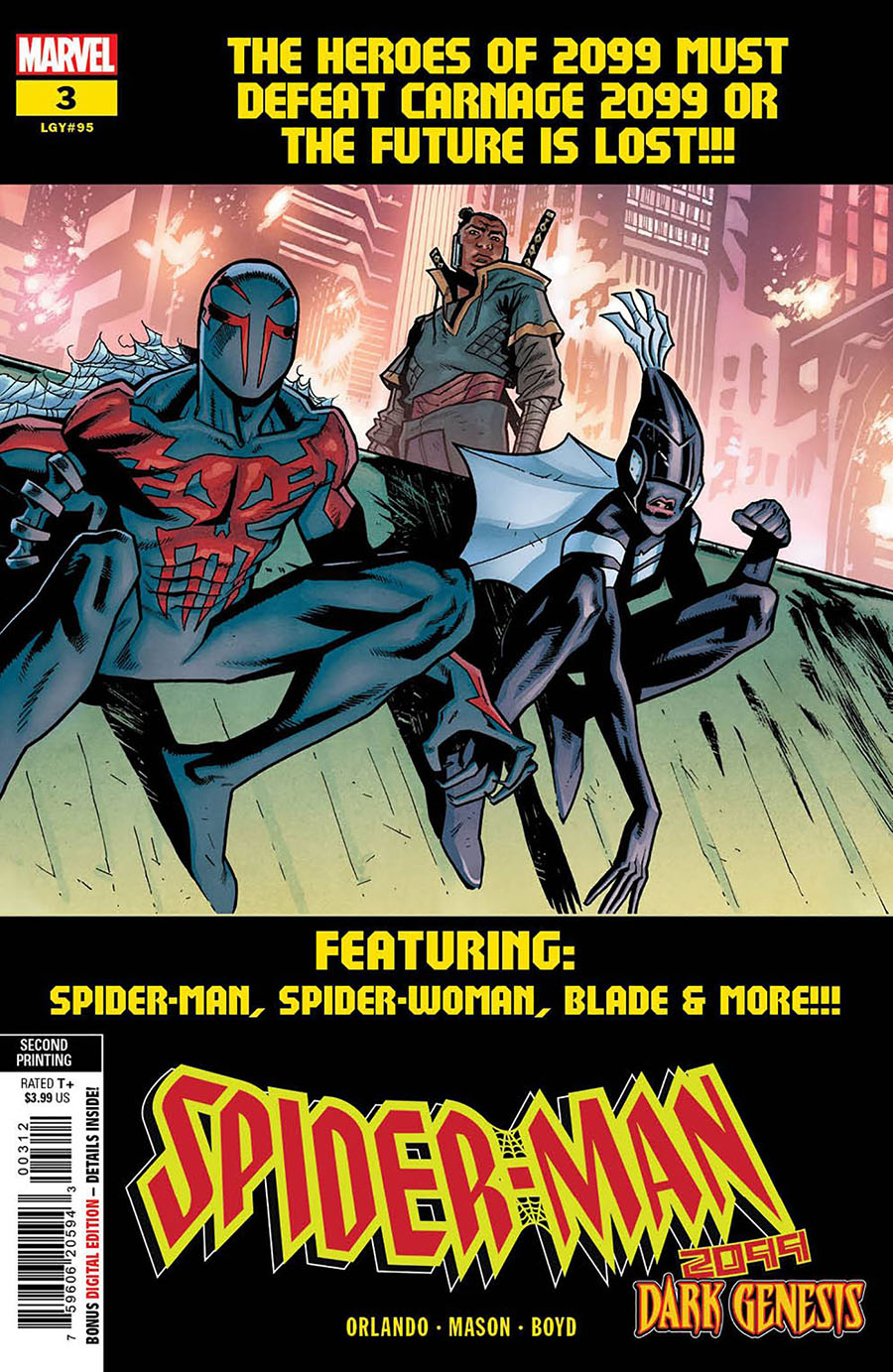 Spider-Man 2099 Dark Genesis #3 Cover E 2nd Ptg Justin Mason Variant Cover